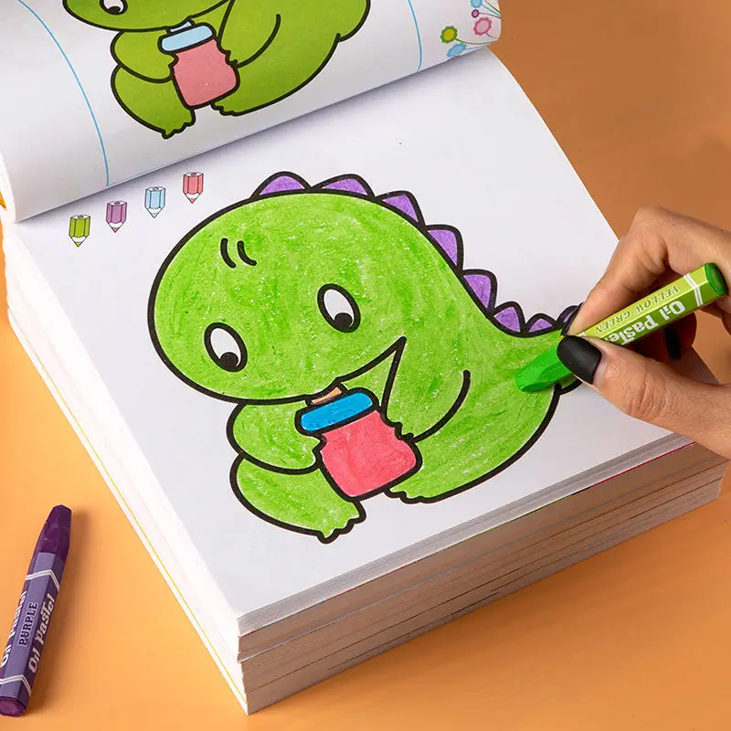 8шт 2022 Нова Детска Книга за изготвяне на Книга за Рисуване, Оцветяване За малки деца Образователна Книга за Рисуване 2-6-лятна Детска Книжка-за оцветяване 0