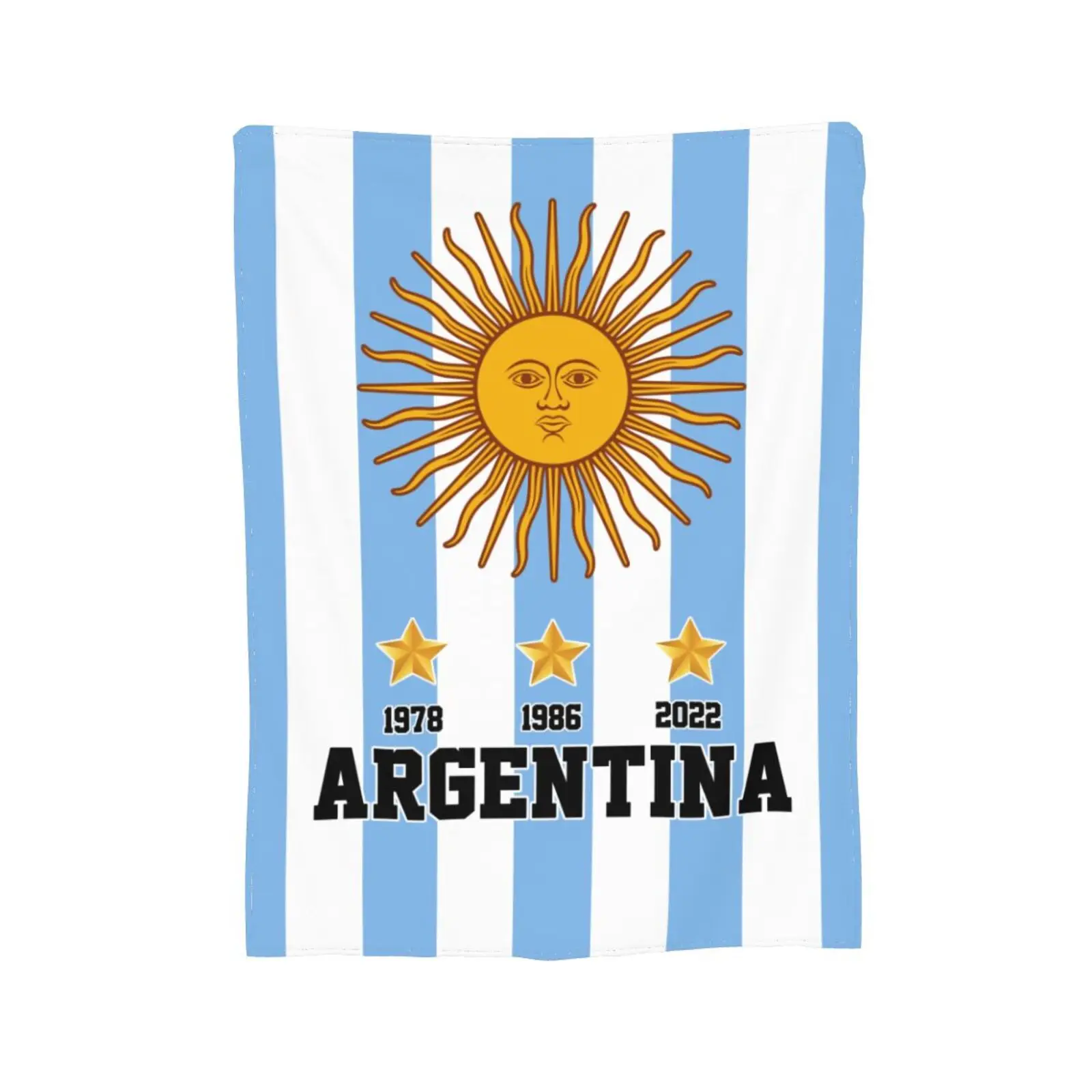 ARG 3 Звезди Флаг на Аржентина Аржентина шампиони Одеяло Многофункционален Калъф За Дивана Едно Чаршаф Хвърля Каре фланела руно 4