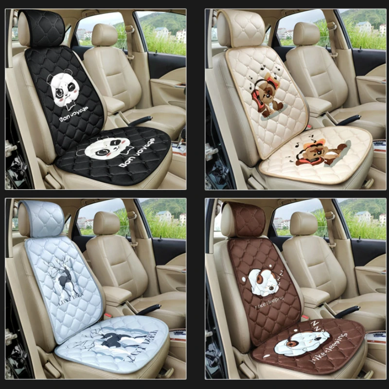 Automobile Калъф за Предна Седалка за Кола, Плюшени Възглавници с изображение на Панда, Комплекти Аксесоари за Момичета, Жени, bmw, INFINITI HYUNDAI Genesis 0