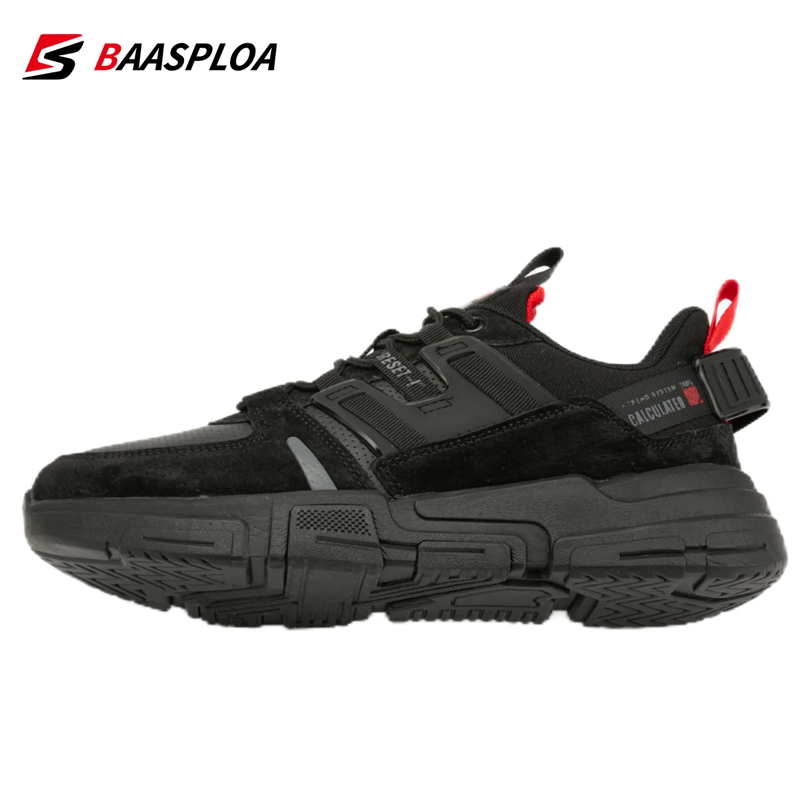 Baasploa/ мъжки маратонки; Кожа всекидневният пешеходната обувки; Нескользящие Модни Маратонки Удобни мъжки обувки за Тенис дантела 2
