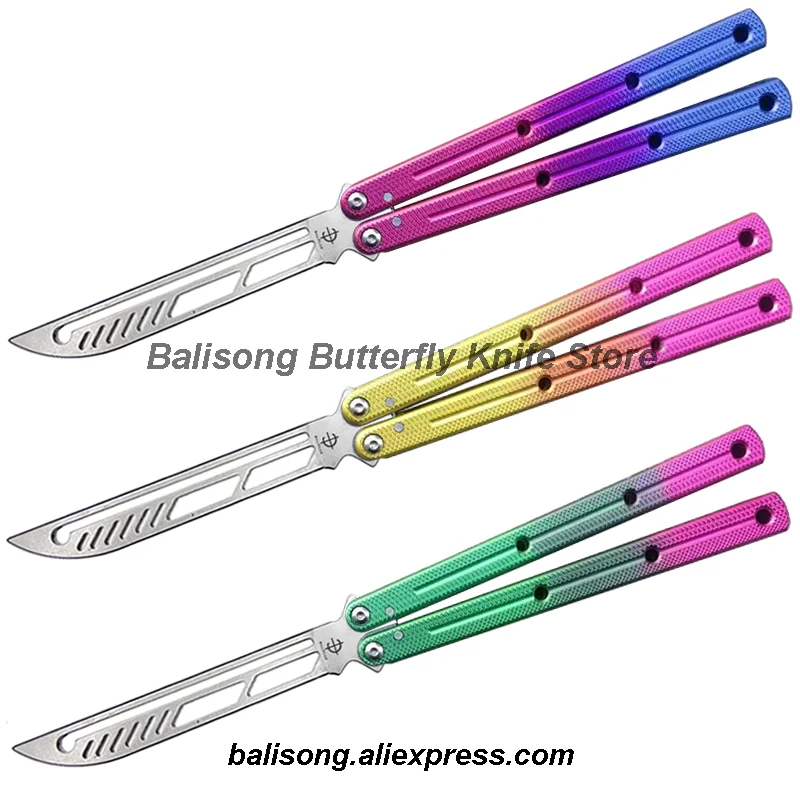 Baliplus Kraken Clone V3 /7075 Kraken Balisong Нож за тренировка на пеперуди с алуминиева дръжка, свободно въртящи EDC, Изоставени Ножове 3