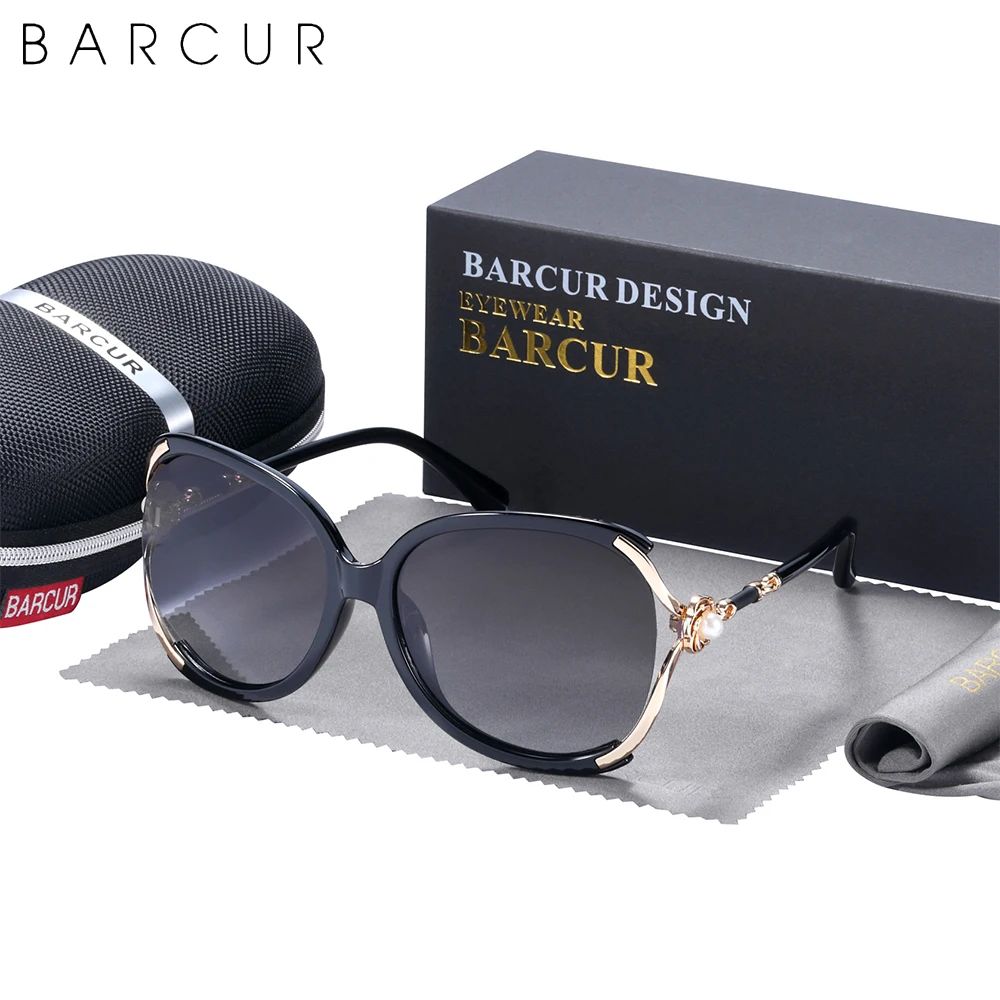 BARCUR Пеперуда Дизайн, Модерни Дамски Слънчеви Очила с Поляризирани Лещи Дамски Слънчеви Очила с UV400 Защита