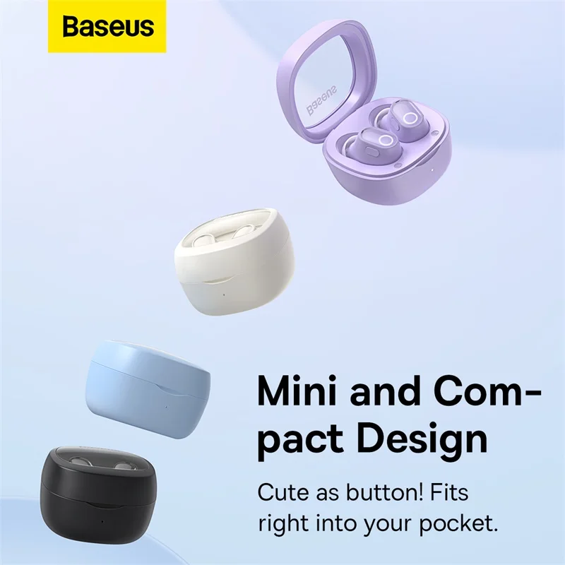 Baseus WM02 TWS Bluetooth Стерео Слушалки Безжични 5,3 Bluetooth Слушалки Със Сензорен контрол Шумоподавляющая Детска Слушалки 1