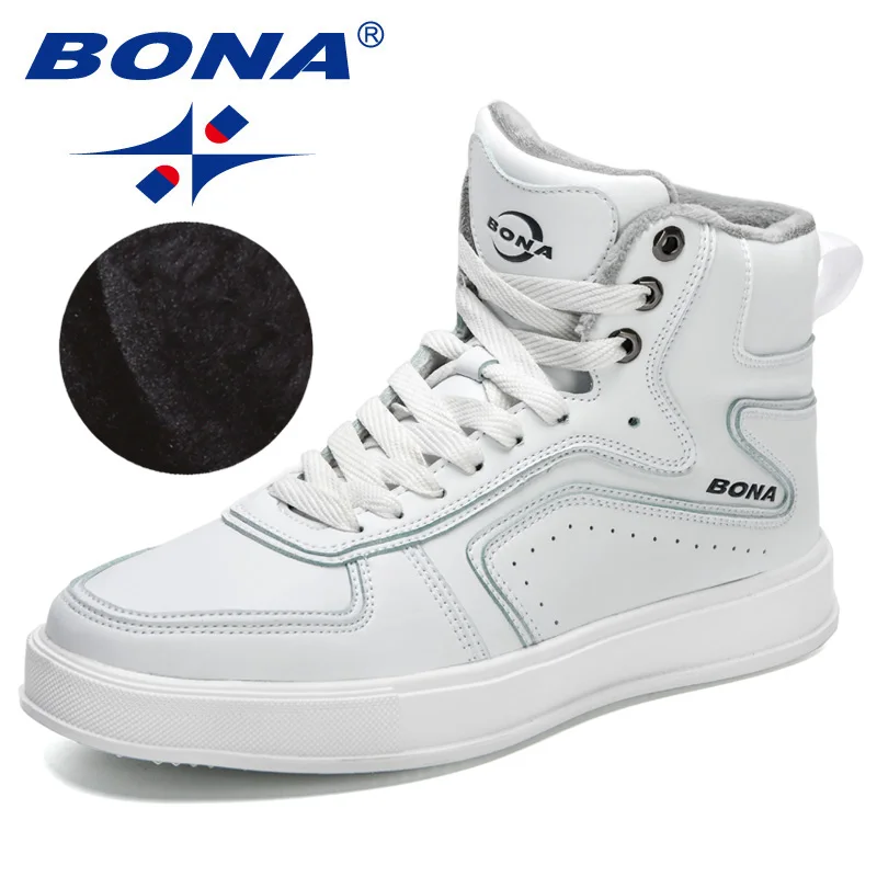 BONA/Новост 2023 г.; Дизайнерски зимни обувки на платформа-Мъжки Високи Плюшени Ботильоны; Удобни Нескользящие Топли зимни обувки; Mansculino 2