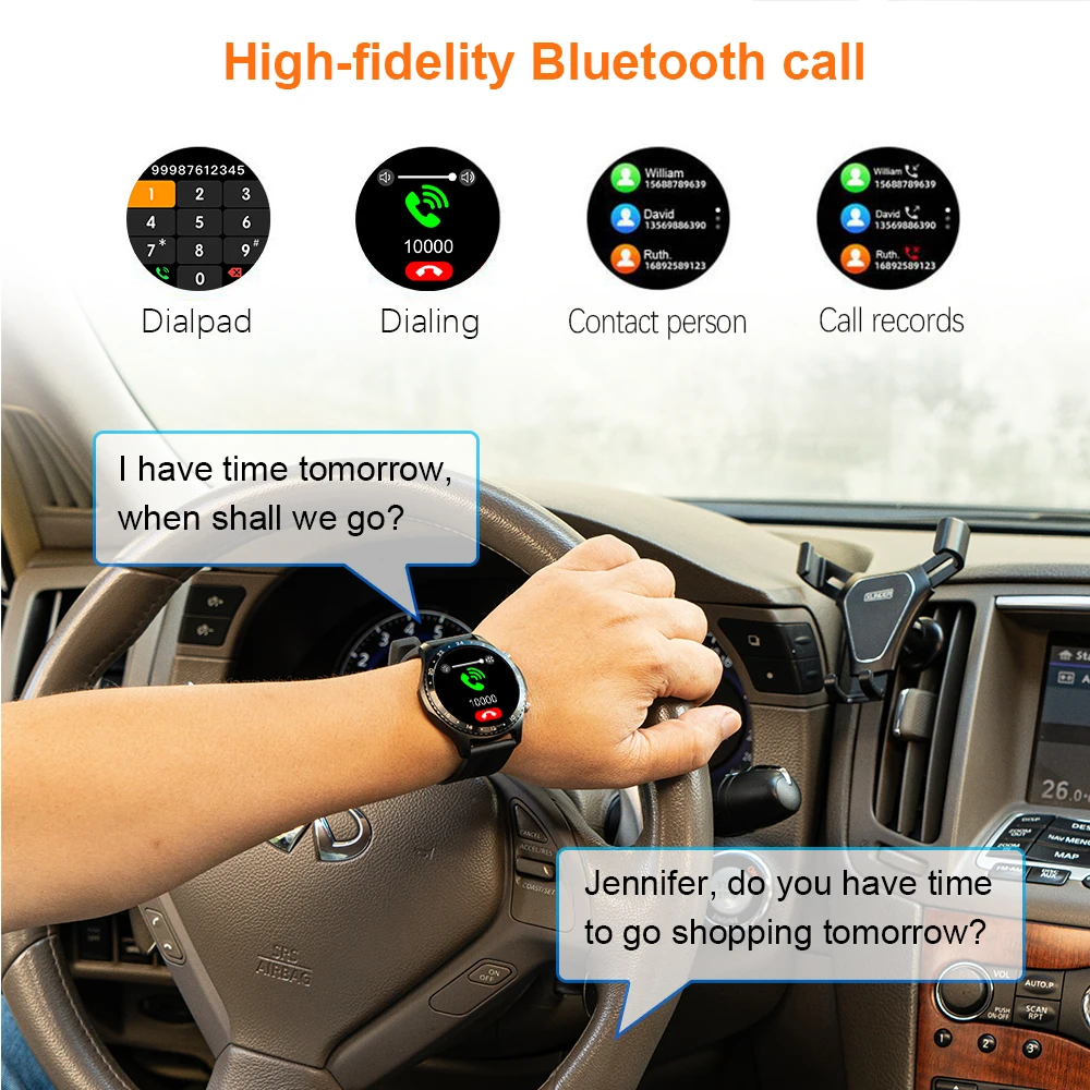 Camason Новите Смарт Часовници за Мъже С Пълен Сензорен Екран Спортни Фитнес Часовник е Водоустойчив IP67 Bluetooth За Android и ios smartwatch Мъжки 3