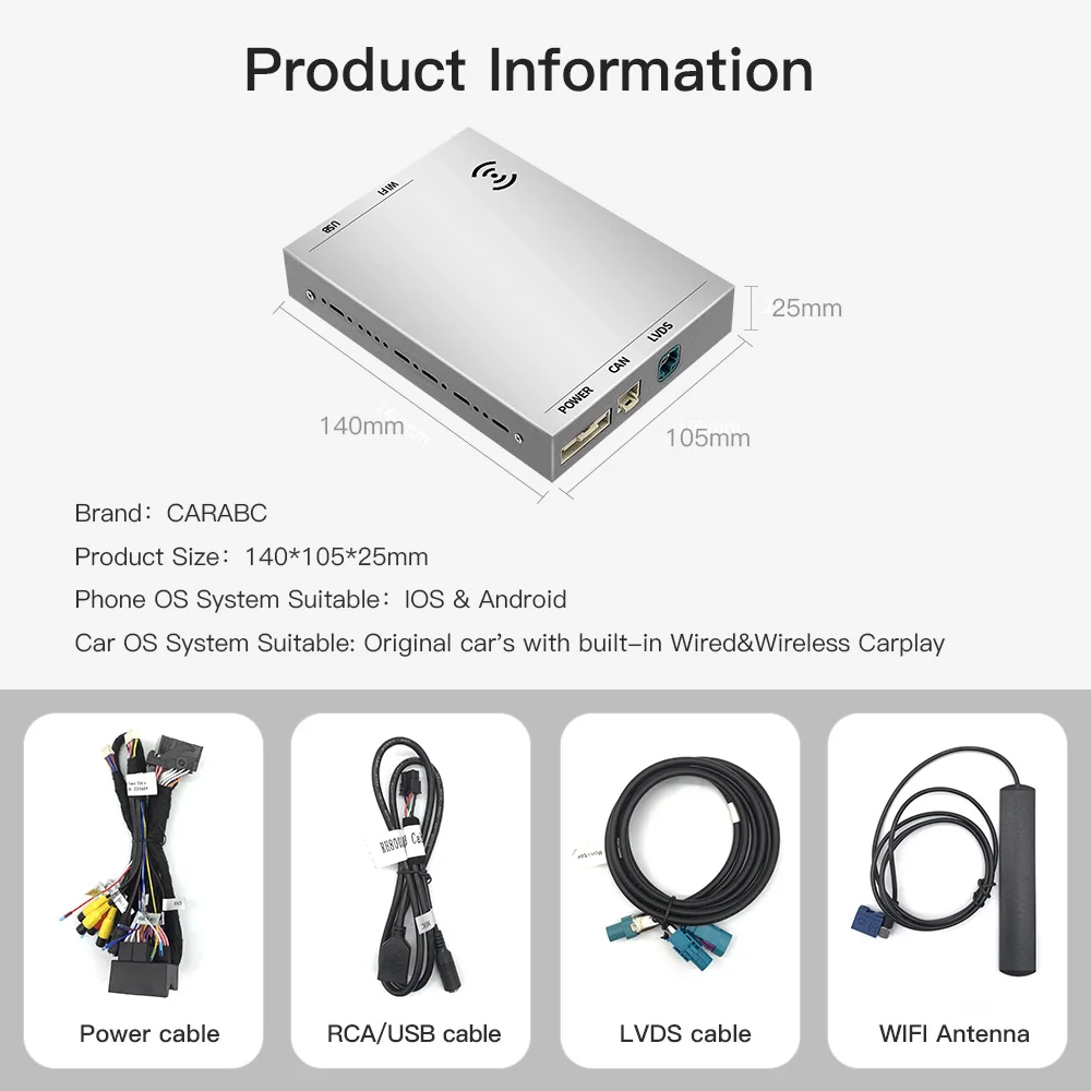 CARABC Безжична Apple Carplay Android авточасти За Peugeot и Citroen SMEG и MRN НЦА 208 и 308 и 508 3008 и C4 DS3 DS5 Поддръжка на Камерата за Обратно виждане 5