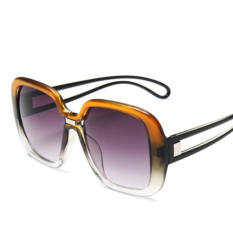 DCM 2020 Нов Прием на Големи Квадратни Градиентные Слънчеви Очила Дамски Реколта Модни Големи Слънчеви Очила Цвят Oculos UV400 5