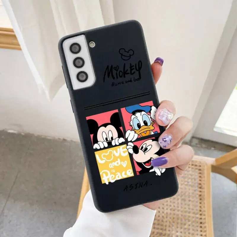 Disney Мики и Мини Маус Двойка Калъф за Телефон Samsung Galaxy S21 S22 Ultra S20 FE S9 Plus S10 5G lite 2020 Мек Калъф 1