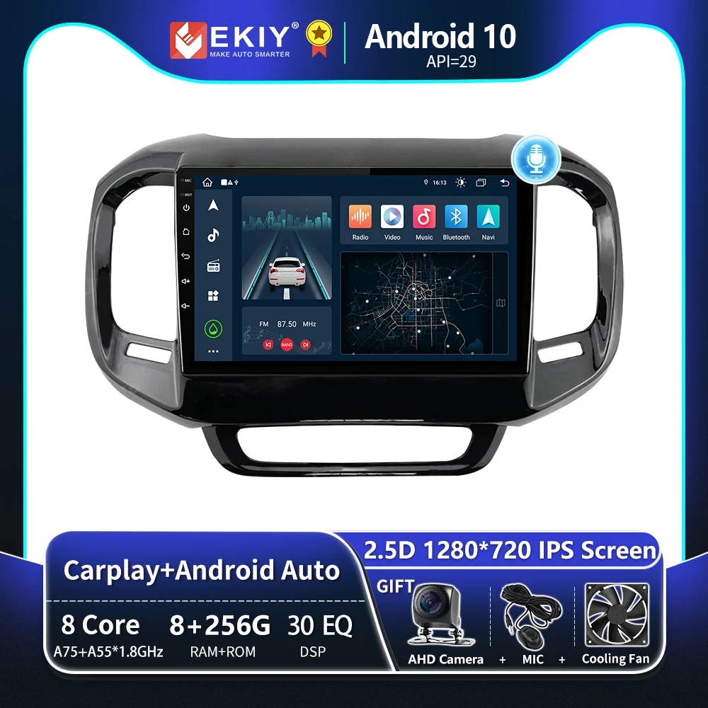 EKIY Т8 8G 256G За FIAT Toro 2017-2021 Авто Радио Мултимедиен Плейър GPS Навигация Android Авто Carplay БТ No 2 Din DVD