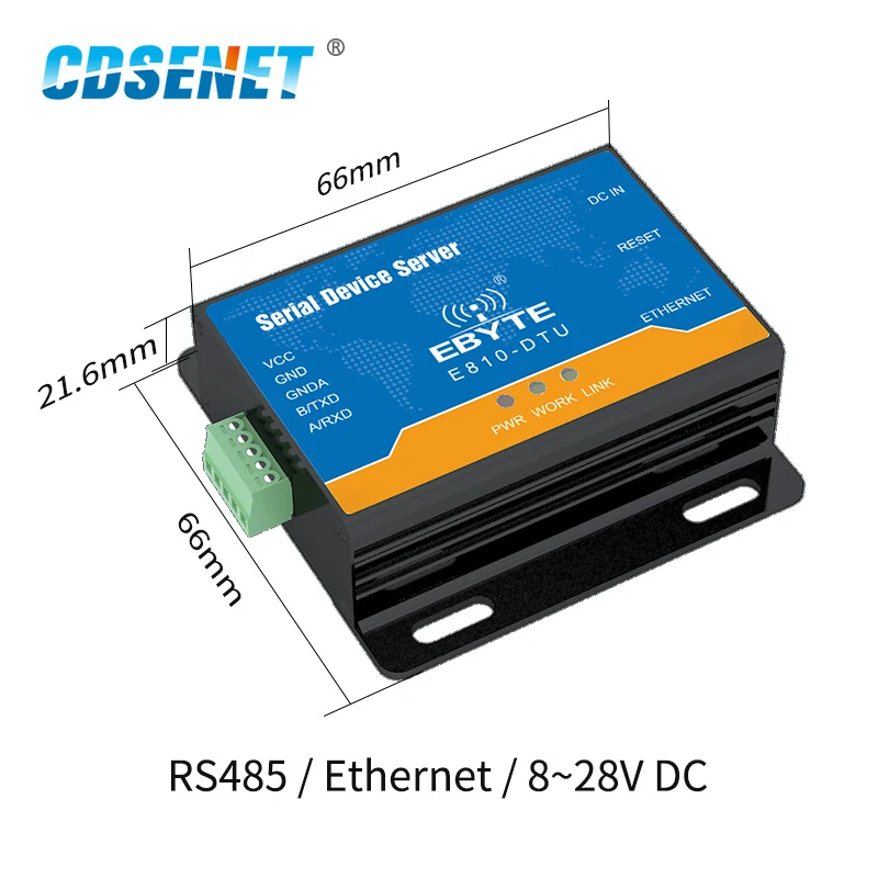 Ethernet RJ-45 към RS485 Сериен Порт на Сървър за Безжичен Радиостанцията Модем E810-DTU (RS485)-V2.0 TCP UDP 100 М Пълен Дуплекс Модул 1