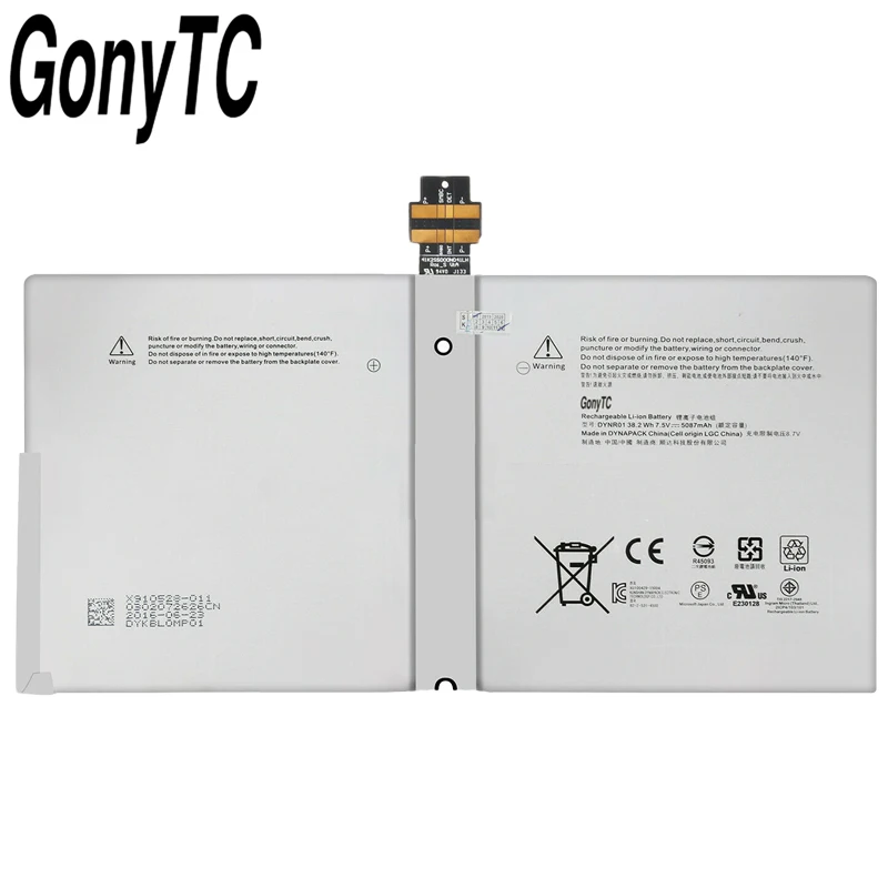 G3HTA027H DYNR01 Батерия за лаптоп Microsoft Surface Pro 4 1724 12,3 
