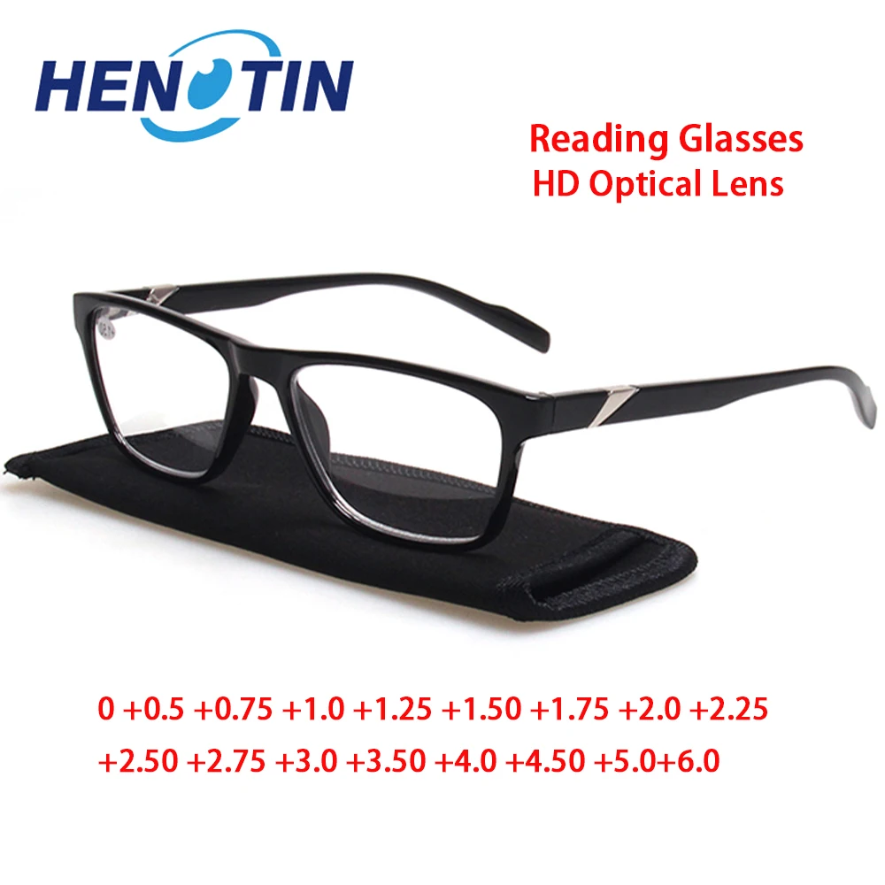 Henotin Очила За четене Оптични Лупа При Пресбиопия За Мъже и Жени с Рецепта HD Прозрачни Лещи с Диоптриями 0 ~ 600 0