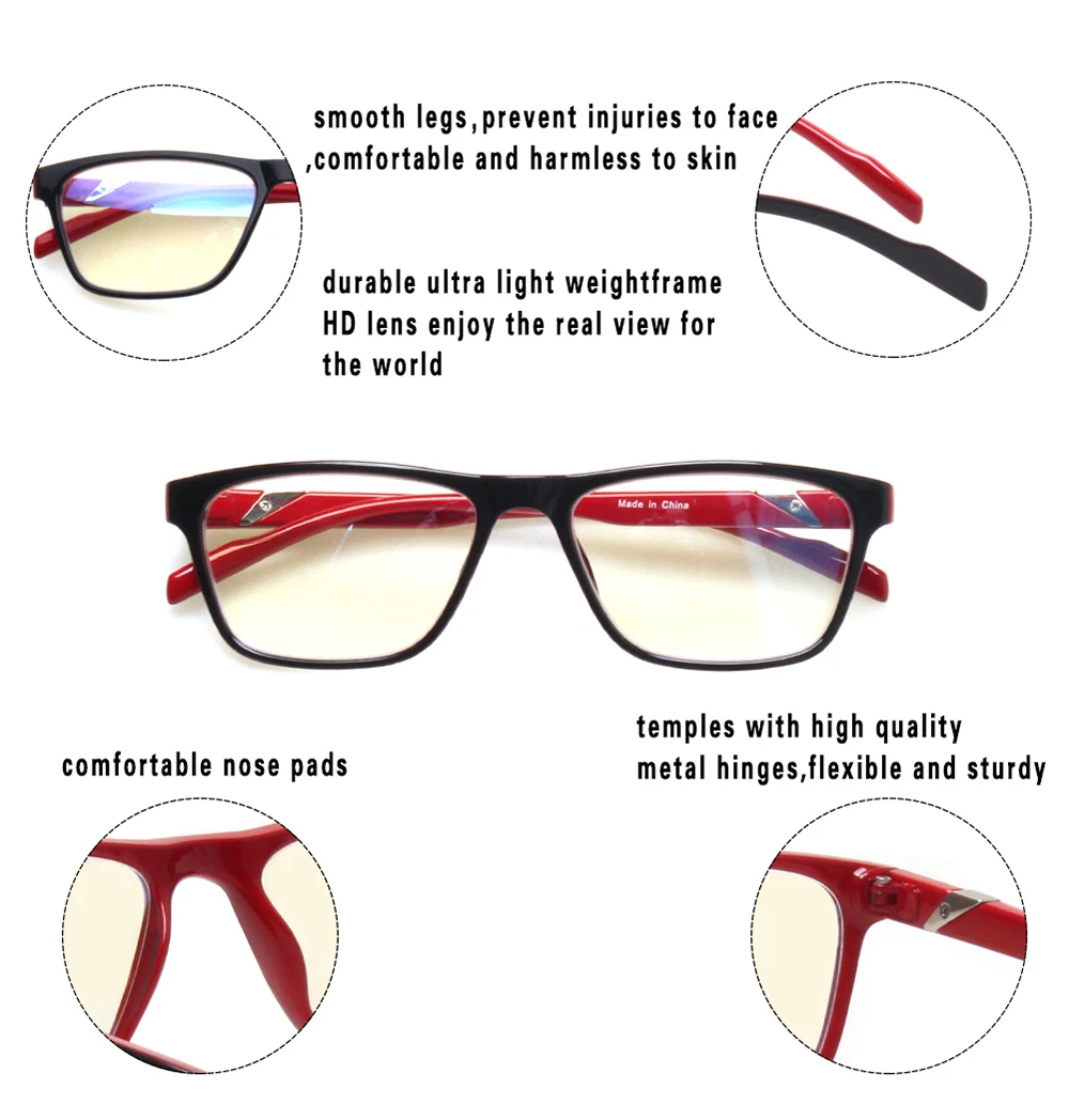 Henotin Очила За четене Оптични Лупа При Пресбиопия За Мъже и Жени с Рецепта HD Прозрачни Лещи с Диоптриями 0 ~ 600 4