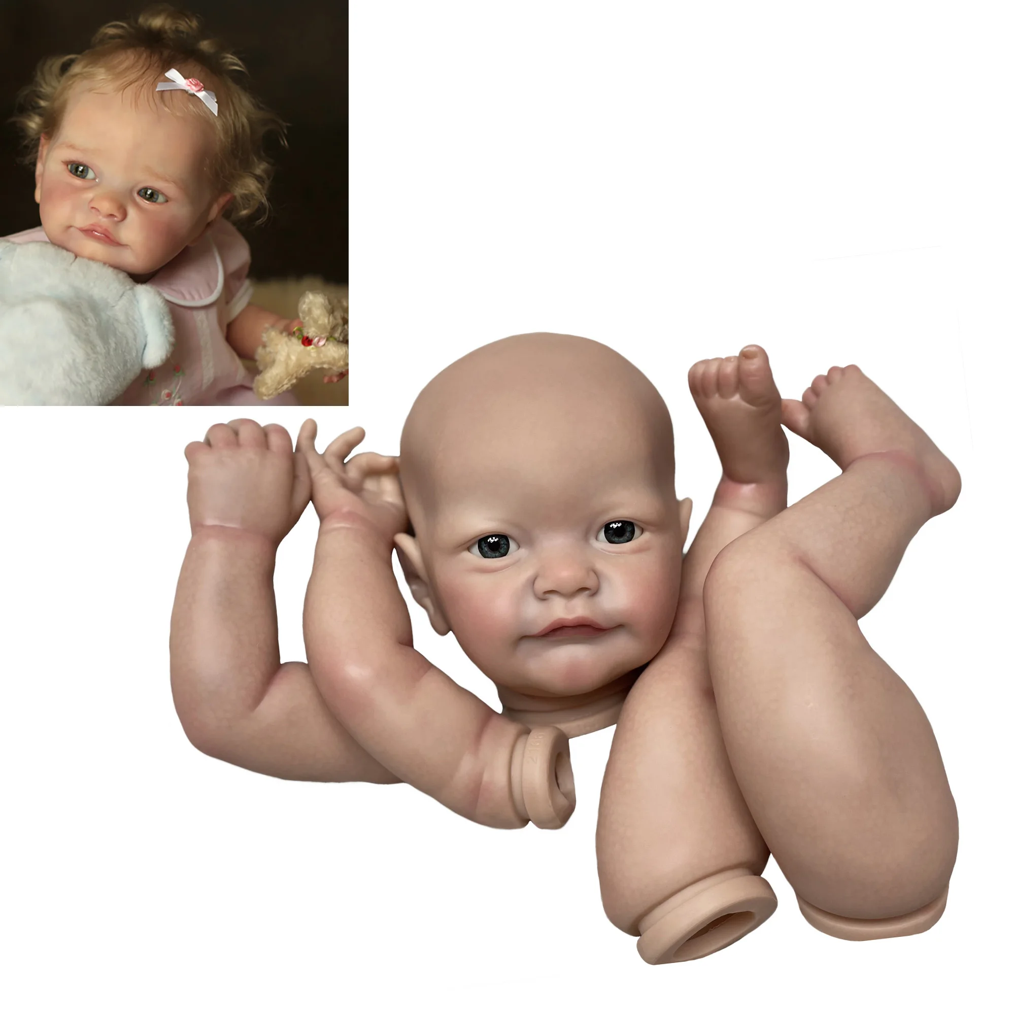 Hot Sale Boneca Bebe Reborn Комплекти Lifelike Newborn Собственоръчно Reborn Кукла Kit Include Body And Eyes бебето бон кукла оригинал 0