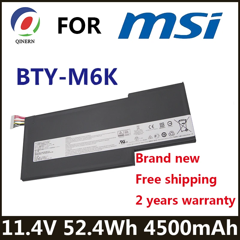 I-M6K 11,4 V 52.4 Wh Батерия за лаптоп MSI MS-17B4 MS-16K3 GF63 Тънък 8RD 8RD-031TH 8RC GF75 Тънък 3RD 8RC 9SC GF65 Тънък 9SE/SX 0