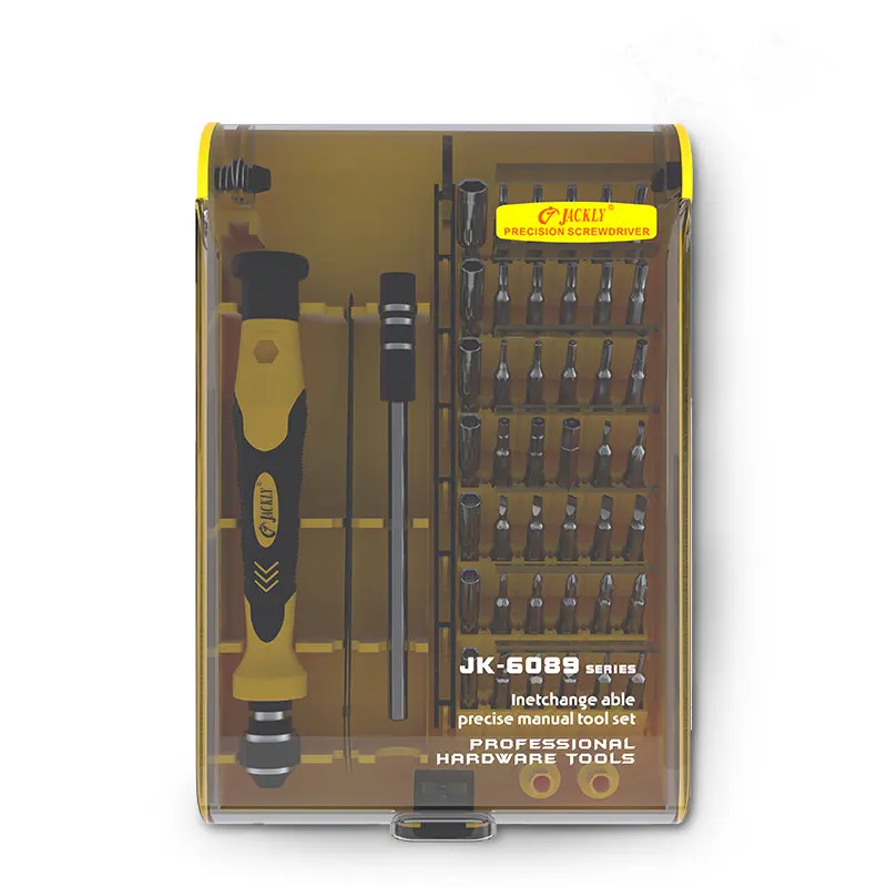 JACKLY JK-6089C Професионална Портативна Отвертка, Кутия Комплект за Мобилен Телефон, за Лаптоп Геймпад Часовник Електронен Продукт DIY Ремонт 2