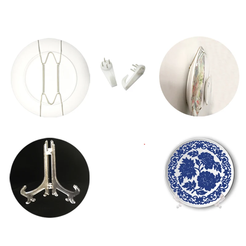 JBlue и бяла керамика подвесная чиния Творческа Ястие Керамична Чиния Подвесная Стенни Декоративна чиния 4