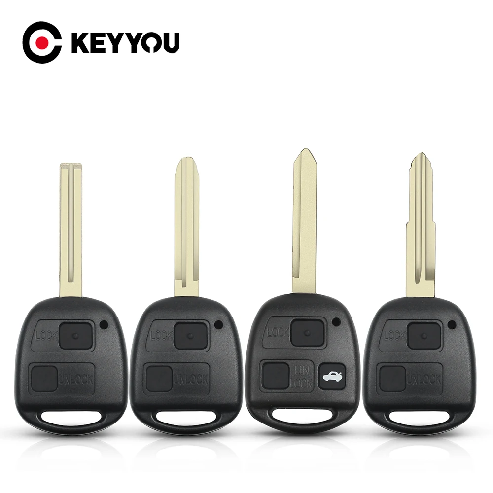 KEYYOU Подмяна на 3 Бутона за Дистанционно Ключ във формата На Миди Калъф За Lexus GX470 RX350 ES300 RX300 RX400h SC GS и LS Режисьорски Празен Нож