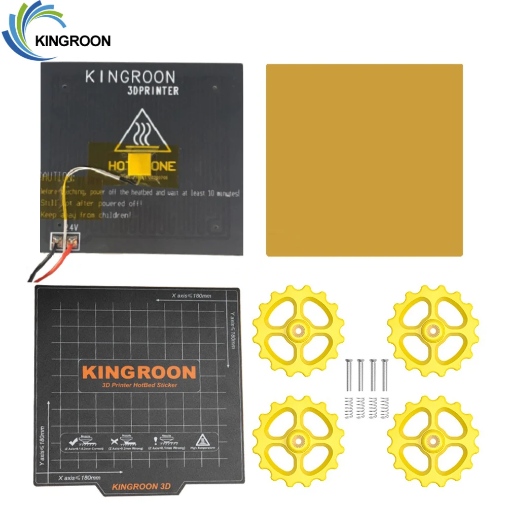 KingRoon 1 компл. 24 В Heatbed Огнището Изключителна Плоча и Синьо Магнитен лист pad Выравнивающий Модул за 3D-Принтери KP3S 0