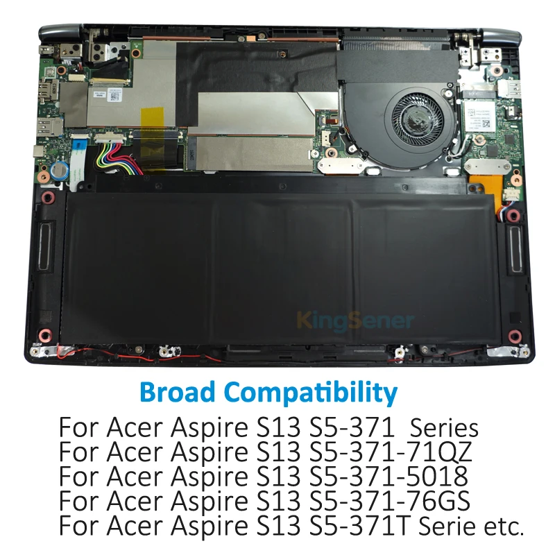 KingSener AP15O3K Батерия за лаптоп Acer Aspire S13 S5-371 S5-371T S5-371-53NX S5-371-52JR S5-371-71QZ S5-371-5018 S5-371-563C 4
