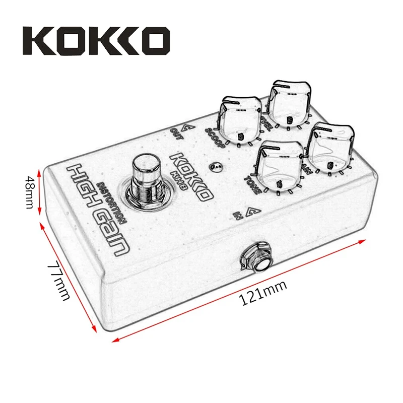 KOKKO KO2 / KA4 / KC6 / KH8 Overdrive / Симулатор Усилвател/Хор / Педали ефект за електрическа китара с Висок Коефициент на усилване на Китара резервни Части и Аксесоари 1