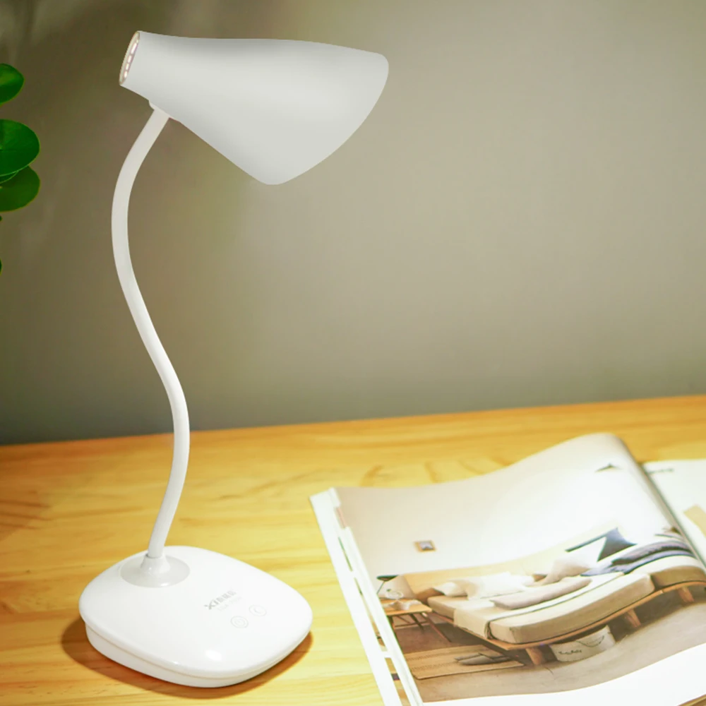 Led Поставка Настолна USB Лампа Акумулаторна Студентски Настолна Лампа За Грижа За Очите Настолна Лампа 3 Ниво-Слаби 1200 ма Батерия Нощна Лампа Morden 0