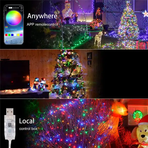 Led Приказни Светлини САМ Празничен Декор Лампа с Горивото 5/10 м Празничен Външен Лампа За Коледната Елха Сватба Парти Декорации 3