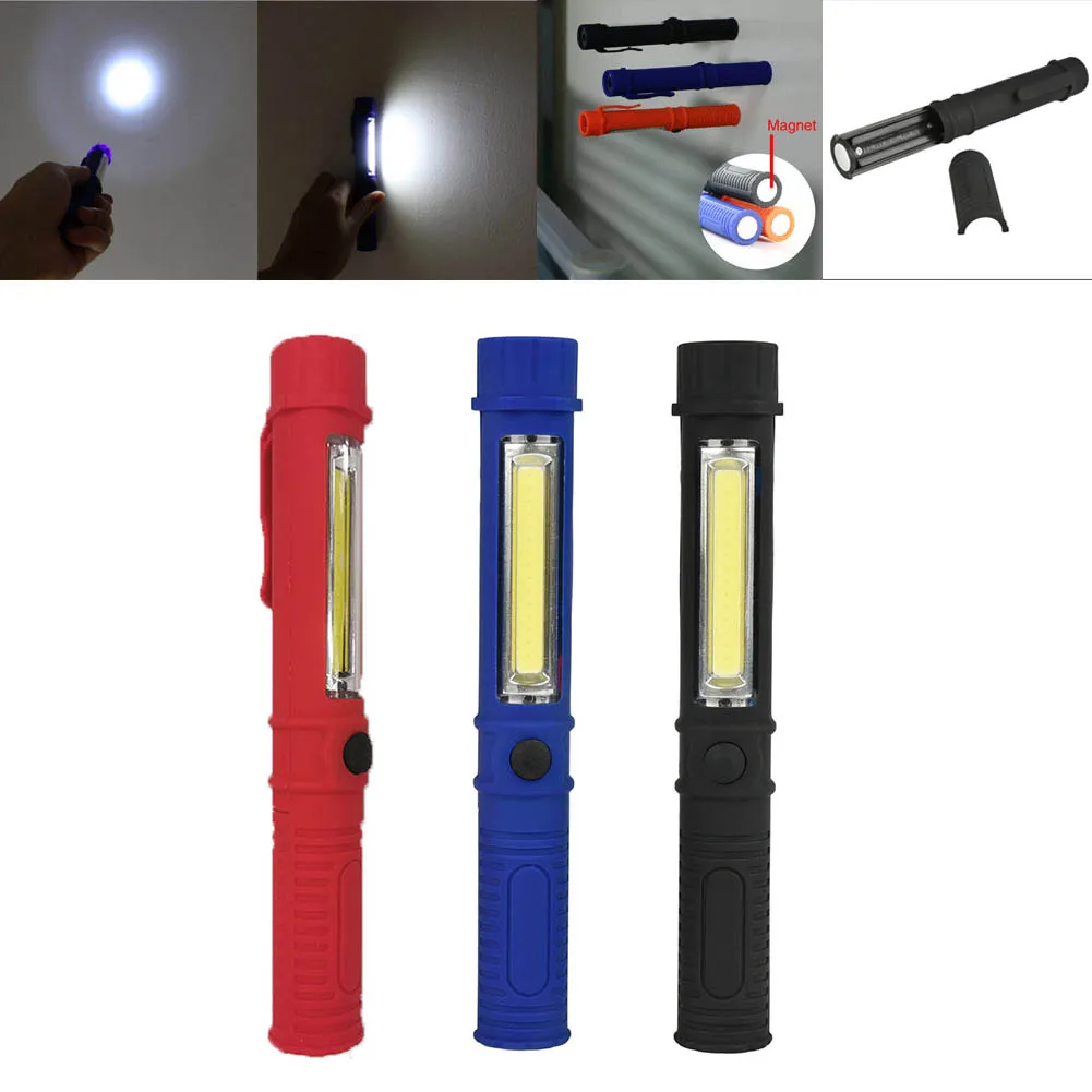 Led Фенерче 250LM COB Pen Light Led Лампа За Къмпинг Работен Фенер С Магнитен Странична Скоба Отдолу Самозащита Магнитна Работна Лампа 5