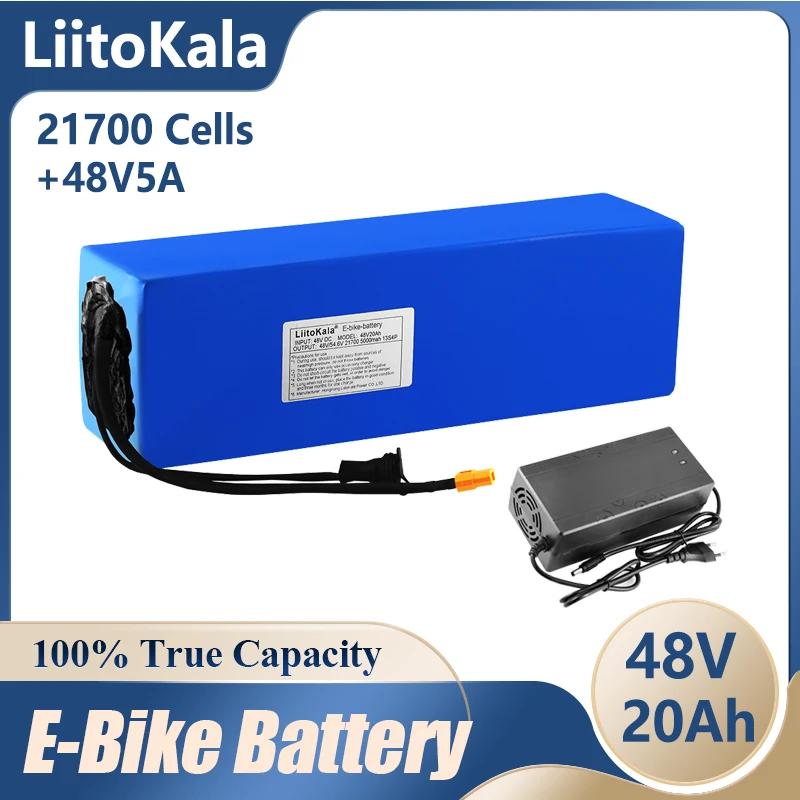 LiitoKala Оригинала 48 20AH Ebike Батерия 48 1500 W за електрически велосипед батерия за наем Мощен електрически мотор батерия XT60 0