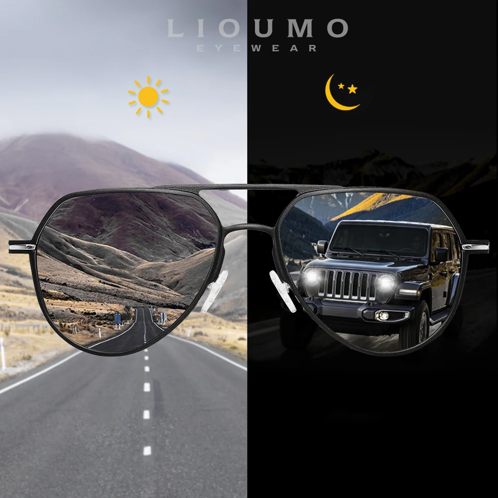 LIOUMO Маркови Алюминиево-Магниевые Фотохромичните Слънчеви Очила, Мъжки И Дамски Поляризирани Очила За Шофиране Ден за Нощно Виждане gafas de sol