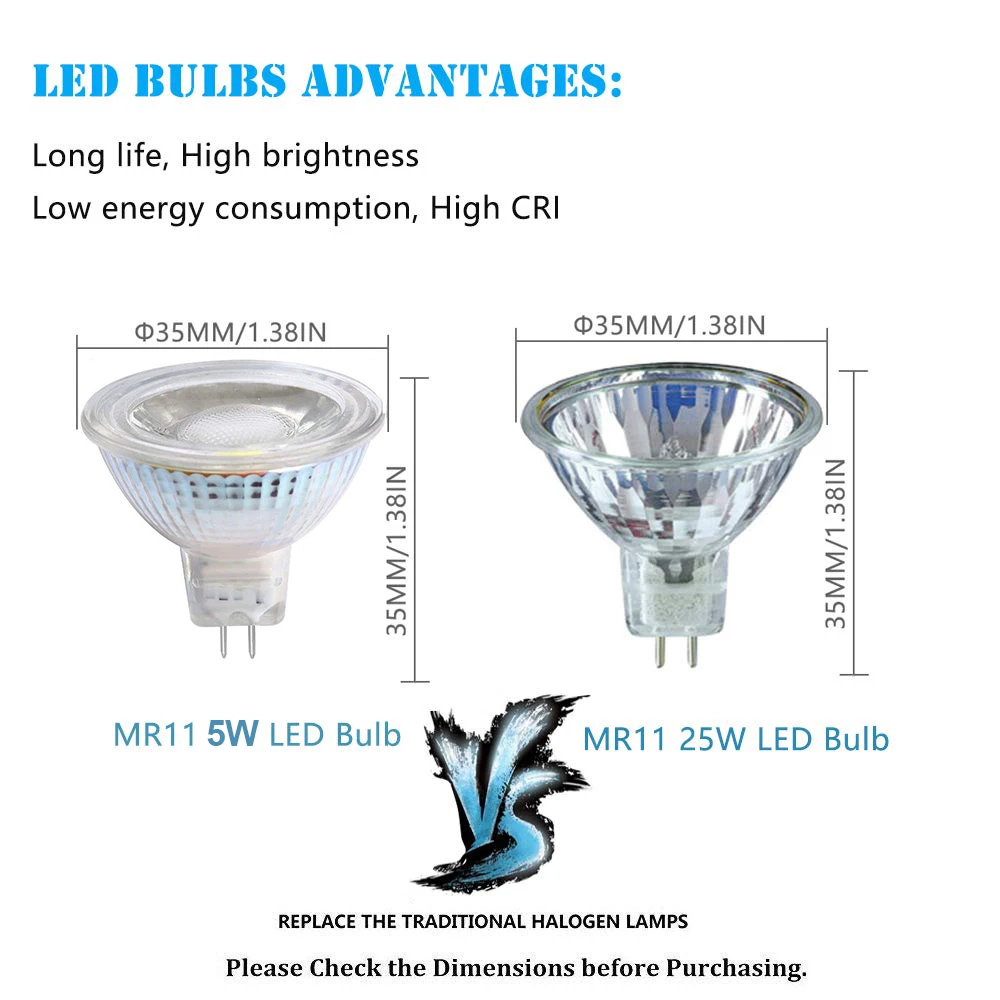 MR11 Led Лампи 10 БР AC220V LED MR11 Крушка COB Лампа С Пълен Прозрачно Покритие Рефлектор Топъл Бял, Студен Бял D40 4