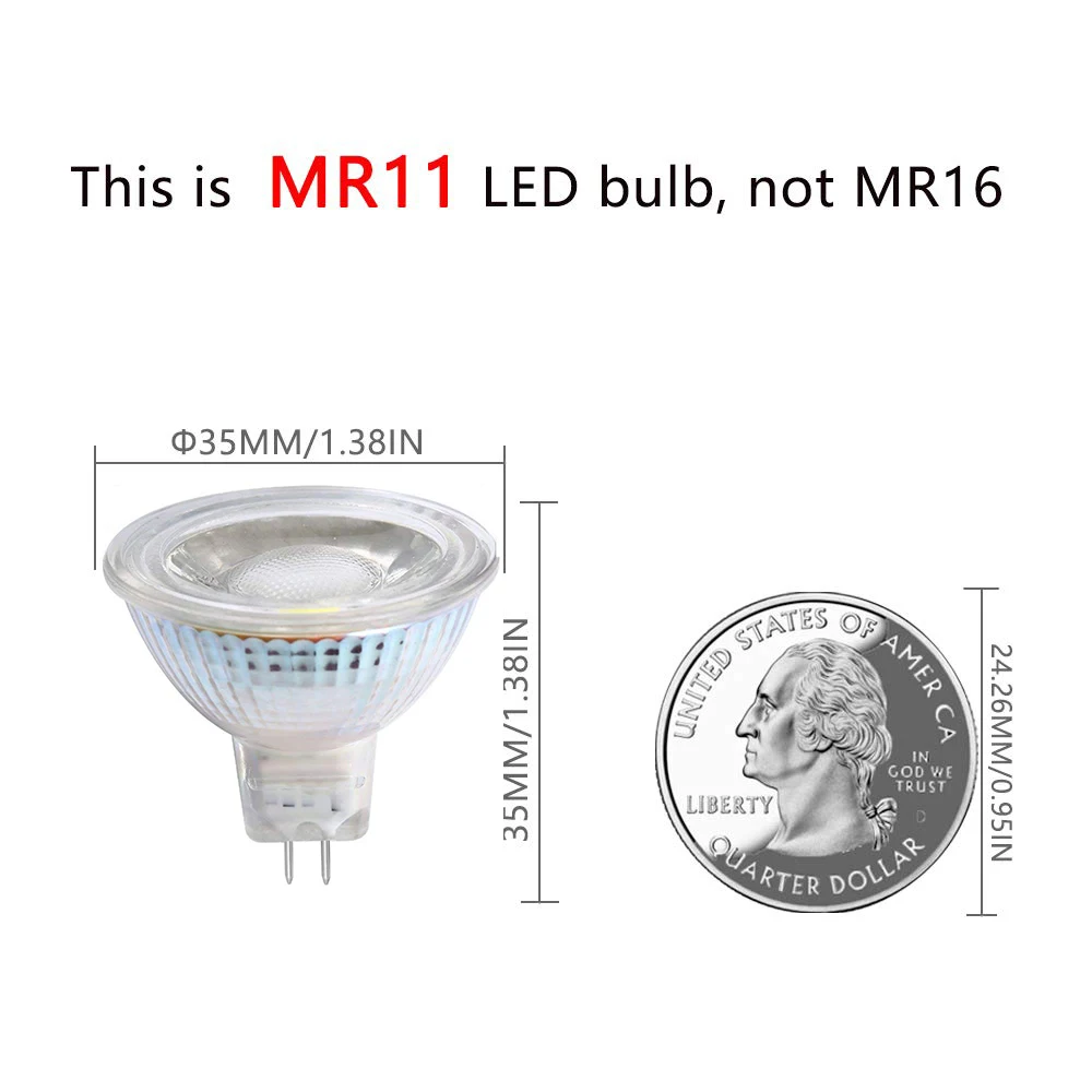 MR11 Led Лампи 10 БР AC220V LED MR11 Крушка COB Лампа С Пълен Прозрачно Покритие Рефлектор Топъл Бял, Студен Бял D40 5