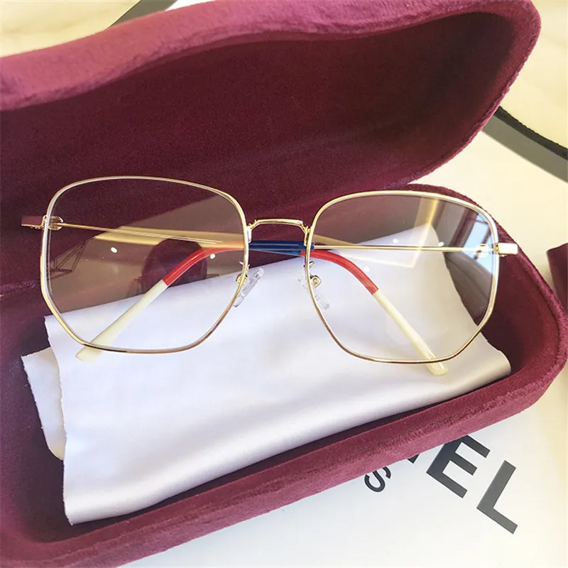 MS 2019 Анти-Сини Очила компютър с лъчи светлина, радиационно-устойчиви и Прозрачни рамки за очила Унисекс, Плоските огледални Очила 4