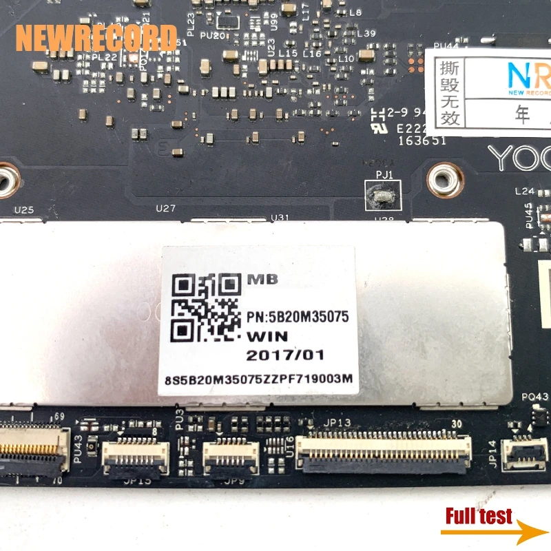 NEWRECORD 5B20M35075 CYG50 NM-A901 За Lenovo Yoga 910-13IKB дънна Платка на лаптоп 13,3 Инча SR2ZV I7-7500U 8 GB оперативна памет, Основна такса 3