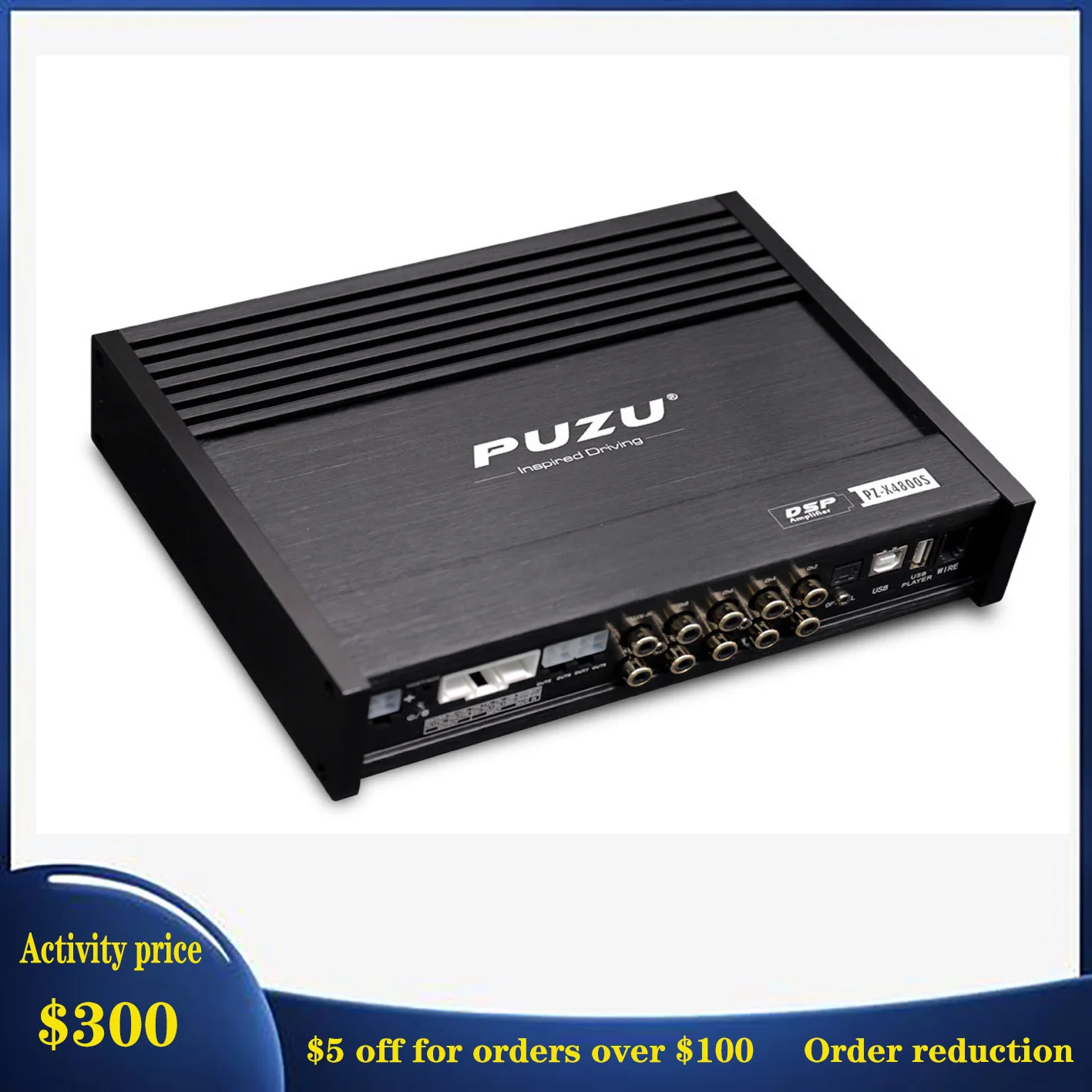 PUZU PZ-X4800S 6 основната 32bit 8CH С Мощен Автомобилен аудио DSP Цифров Сигнален процесор е Вграден усилвател 8X150 W Подкрепа BT5.0 OPT