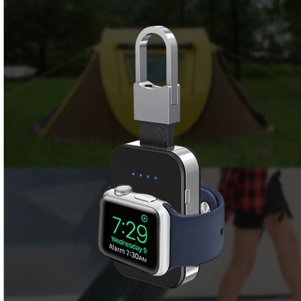 Qi Безжично Зарядно Устройство За i Watch 2 3 4 950 mah-Power Bank За Apple Watch външна Батерия Мини Безжично Зарядно Устройство, Зарядно устройство 0