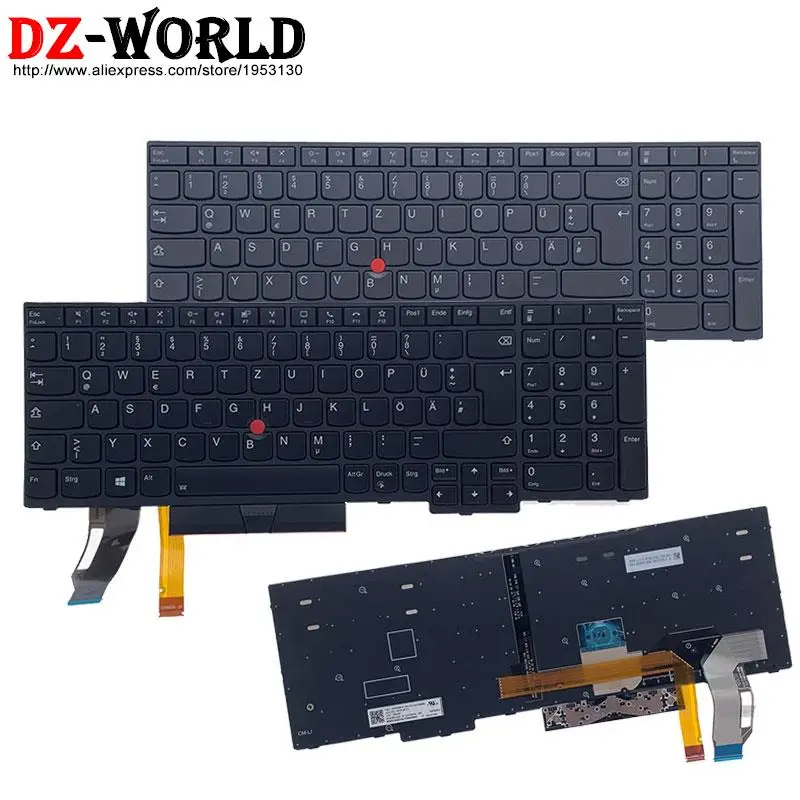 Qwertz DE Немска Клавиатура с подсветка за Lenovo Thinkpad T15 P15S Gen1 Gen2 5N20V78119 5N20V78918 5N20V78010 5N21B08425 5N21B08462