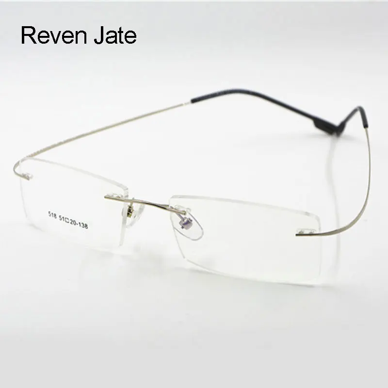 Reven Jate Гъвкави Очила без Рамки от Титанова Сплав, Рамки за Оптични Очила по Рецепта, Очила за Жени и Мъже