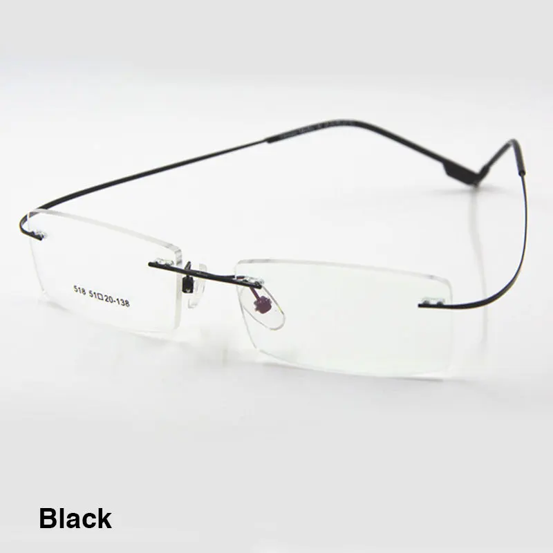 Reven Jate Гъвкави Очила без Рамки от Титанова Сплав, Рамки за Оптични Очила по Рецепта, Очила за Жени и Мъже 2