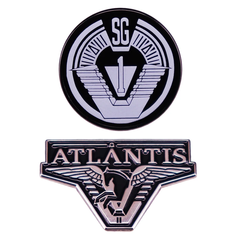 Stargate Atlantis Пегас Брошка На Рамото Эмалевая Жени Брошки Метални Значки Игла На Ревера Деним Яке На Бижута, Аксесоари, Подаръци