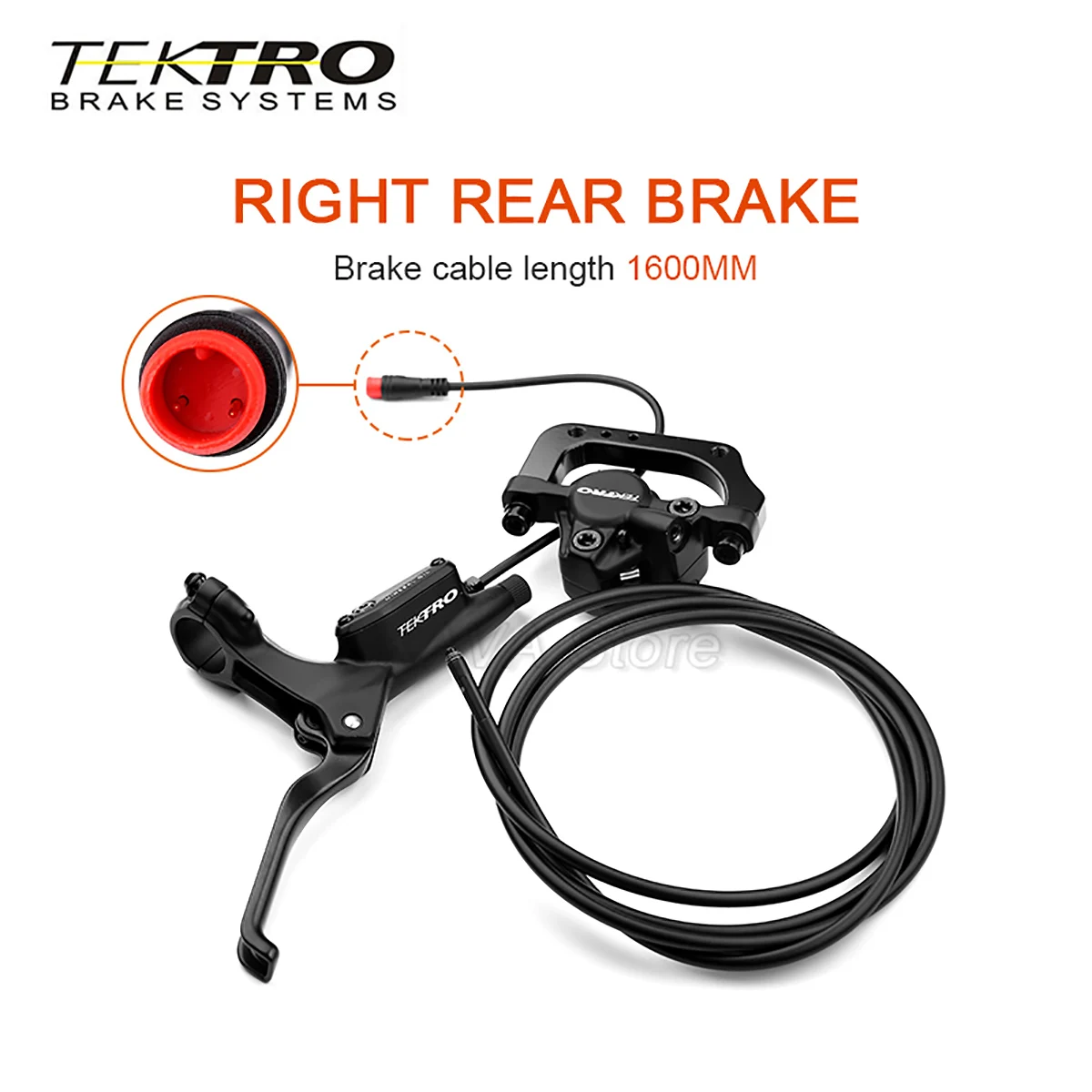 Tektro E350 Електрически Велосипед Хидравлични Спирачки на Предните и Задните 900 мм/1600 мм eBike Дискови Спирачки Лоста за Изключване на 180 мм Ротори, Двойно Бутало 5