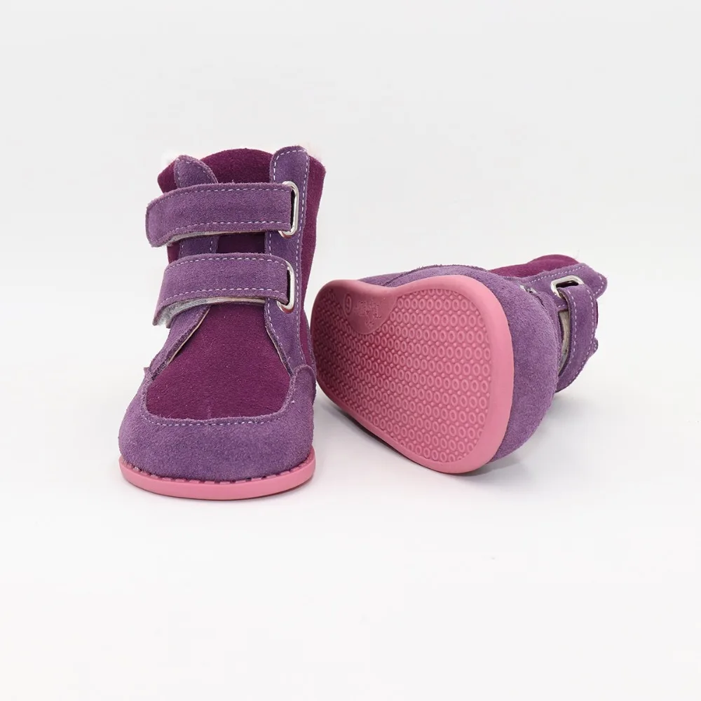 Tipsietoes 2023 Нова Зимни Детски Обувки на Бос крак Кожени Обувки Martin Детски Зимни Обувки За Момичета И Момчета Гумени Модерни Розови Маратонки 2