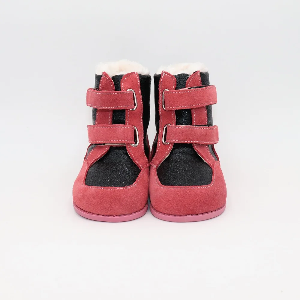 Tipsietoes 2023 Нова Зимни Детски Обувки на Бос крак Кожени Обувки Martin Детски Зимни Обувки За Момичета И Момчета Гумени Модерни Розови Маратонки 5