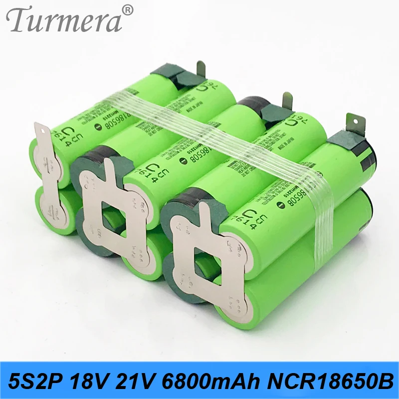 Turmera 5s 18650 батерия 3400 mah 6800 mah 18 В 21 В отделението Блок за отвертка батерия заваряване, запояване ленти конфигуриране на батерията 1