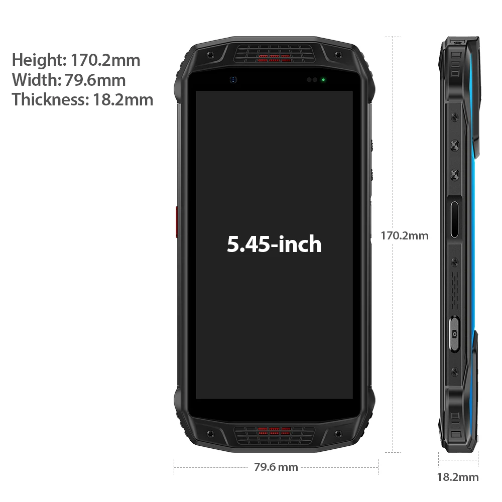Ulefone Armor 15 Здрав Телефон Android 12 Смартфон 6600 mah 128 GB NFC 2,4 G / 5G WLAN Водоустойчив Мобилни телефони, Вградени слушалки TWS 3