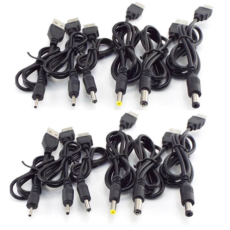USB Съединители за постоянен работен ток 2.0 0.6 2.5 3.5 1.35 4.0 1.7 5.5 2.1 5.5 2.5 мм Plug захранване Конектор тип A удлинительный кабел конектор кабели 0