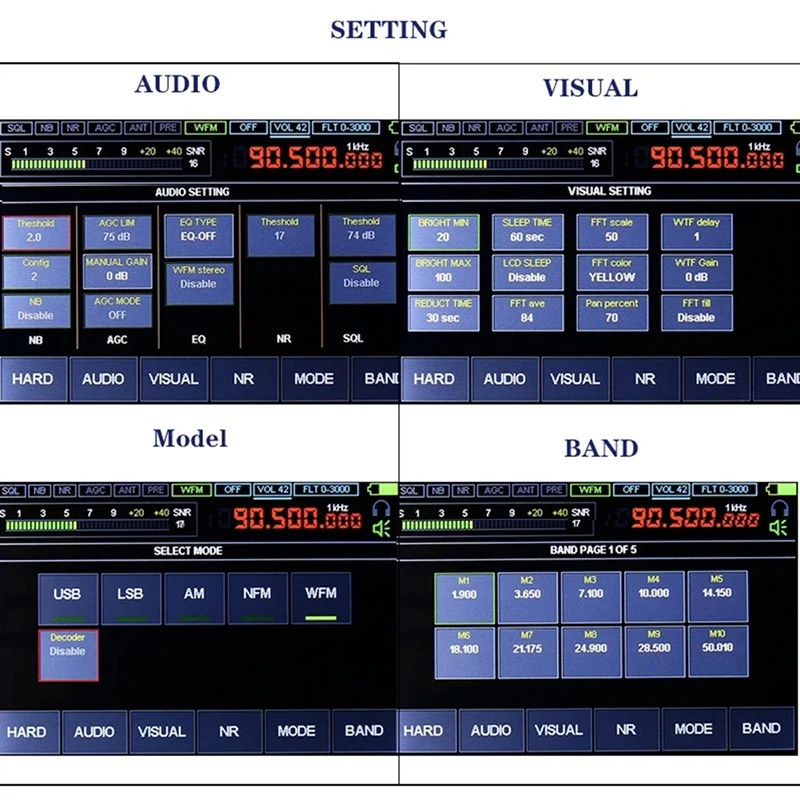 V4 MALAHIT СПТ 50 khz-2 Ghz с DSP СПТ Радио AM / SSB / NFM / WFM С Модул за разширяване на динамика 4