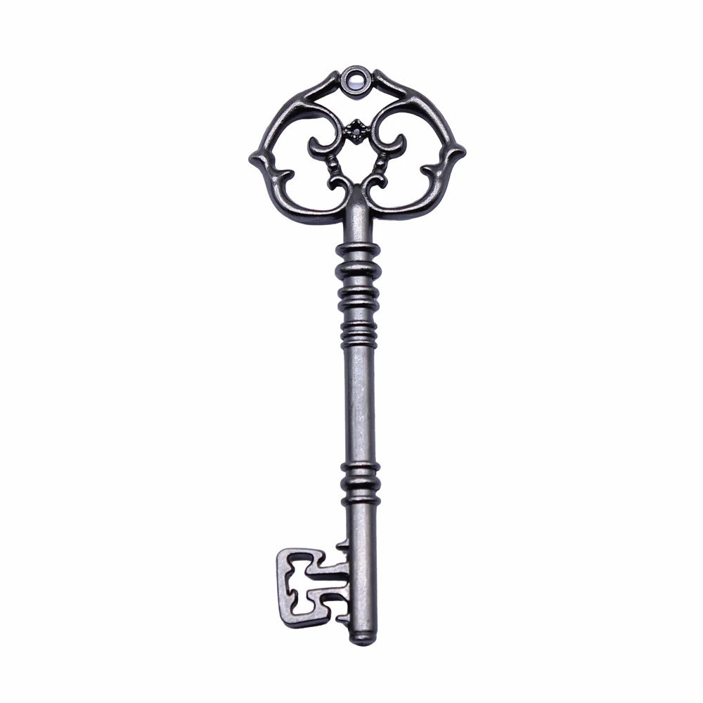 WYSIWYG 2 елемента 82x31 3 мм Цвят Античен Сребърен Цвят Античен Бронз, покрит С Декоративен Ключ Висулка Голям Ключ Окачване Голям Ключ Шарм