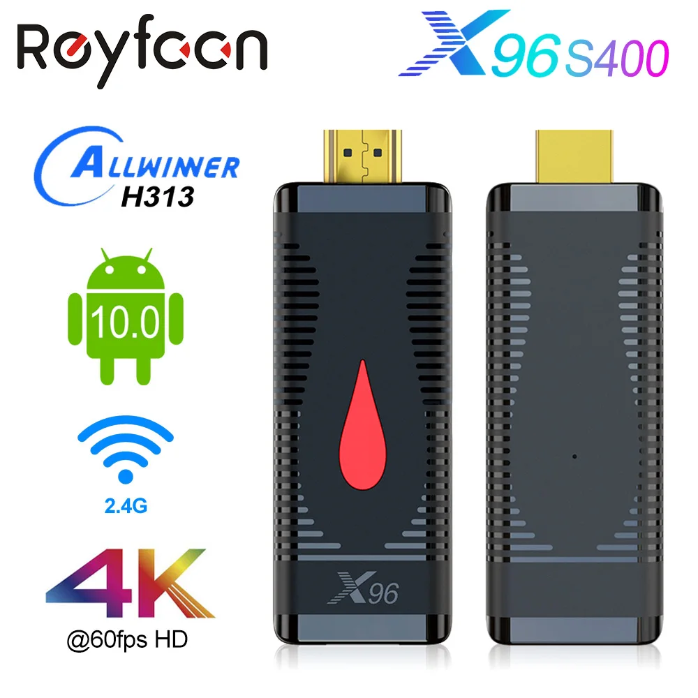X96 S400 2 GB 16 GB Android 10 TV Stick Allwinner H313 Четириядрен 4K 60fps H. 265 2,4 G Wifi Google Плейър на Youtube X96 TV Box Ключ