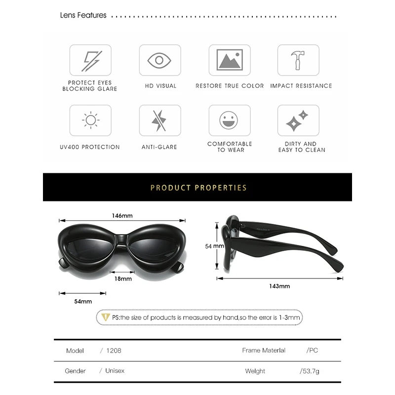 XJiea Слънчеви Очила Дамски 2023 Модерен Дизайнерски Слънчеви Очила с Големи Рамки Мъжки Слънчеви Очила Модерен Овални Унисекс Улични Очила За Шофиране Eyeglasse 4